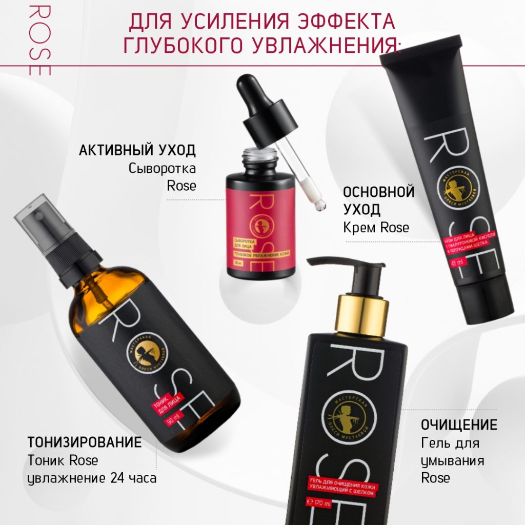 Шелковая сыворотка Rose для интенсивного увлажнения